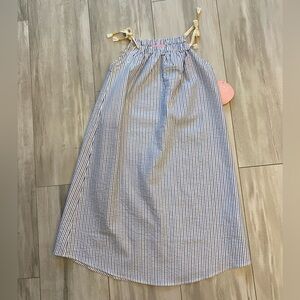 NWT Bisby by Little English Nautical Blue Seersucker Sloop Dress, Girls size 12